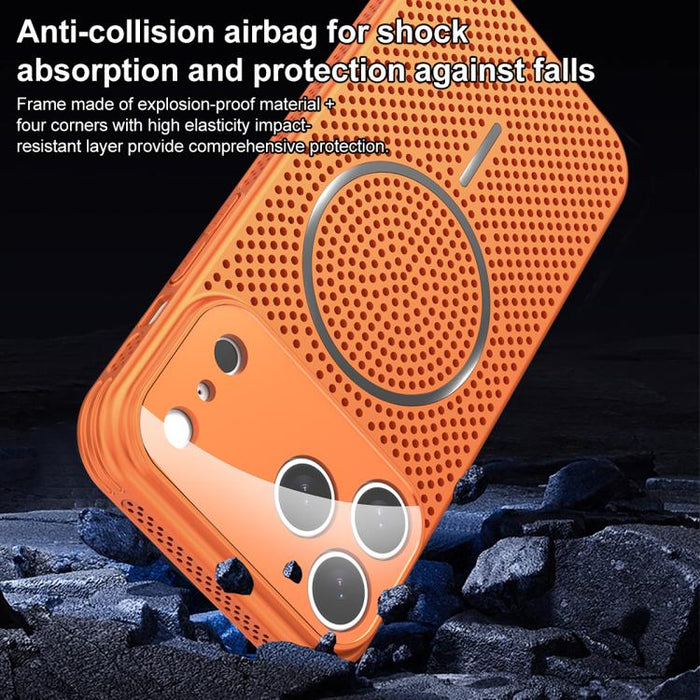 Funda para teléfono Ice Armor con airbag magnético y sistema de refrigeración, a prueba de golpes., For iPhone 17 Pro Max, For iPhone 17 Pro