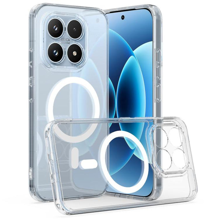 Funda de TPU de acrílico transparente con imán MagSafe y orificio grande para cámara, For Xiaomi 17 Pro Max, For Xiaomi 17 Pro, For Xiaomi 17, For Xiaomi 15T Pro 5G, For Xiaomi 15T 5G