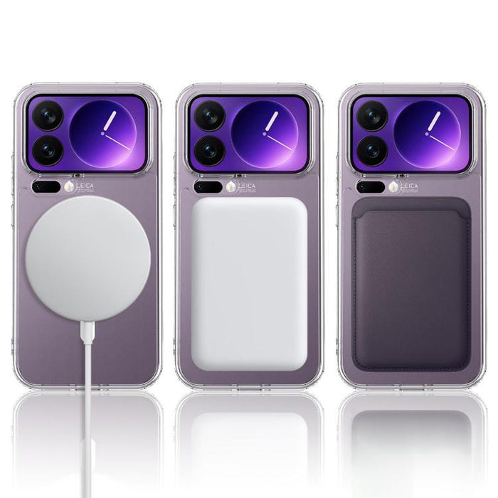 Funda de TPU de acrílico transparente con imán MagSafe y orificio grande para cámara, For Xiaomi 17 Pro Max, For Xiaomi 17 Pro, For Xiaomi 17, For Xiaomi 15T Pro 5G, For Xiaomi 15T 5G