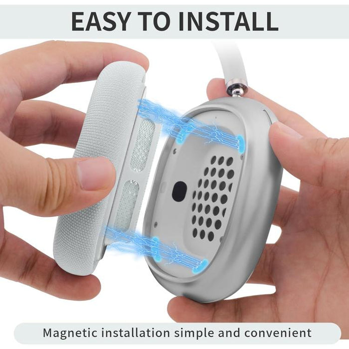 XDcase 1 par de almohadillas magnéticas de esponja de repuesto para auriculares, fabricadas en tela de malla, For AirPods Max
