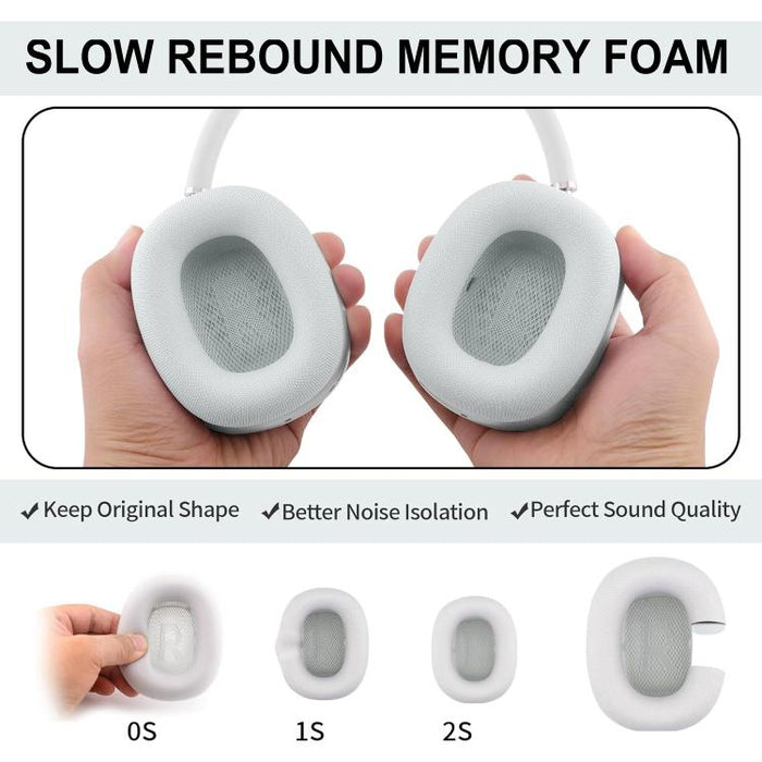 XDcase 1 par de almohadillas magnéticas de esponja de repuesto para auriculares, fabricadas en tela de malla, For AirPods Max