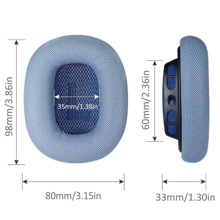 XDcase 1 par de almohadillas magnéticas de esponja de repuesto para auriculares, fabricadas en tela de malla, For AirPods Max