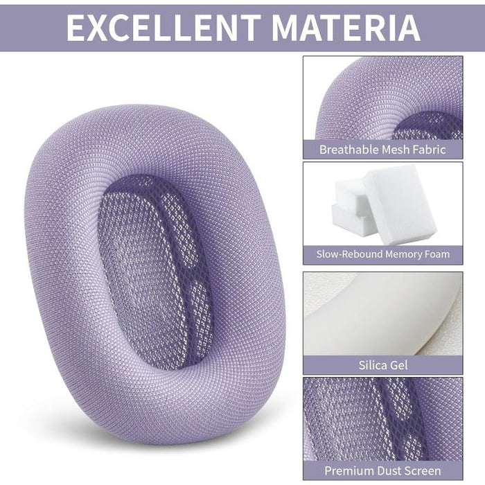 XDcase 1 par de almohadillas magnéticas de esponja de repuesto para auriculares, fabricadas en tela de malla, For AirPods Max 2