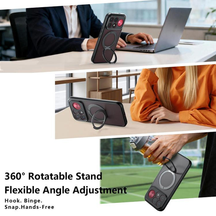 Funda para teléfono híbrida de PC TPU con soporte magnético Armor, For Redmi Turbo 5 Max / Poco X8 Pro Max, For Redmi Note 15 Pro+ 5G Global