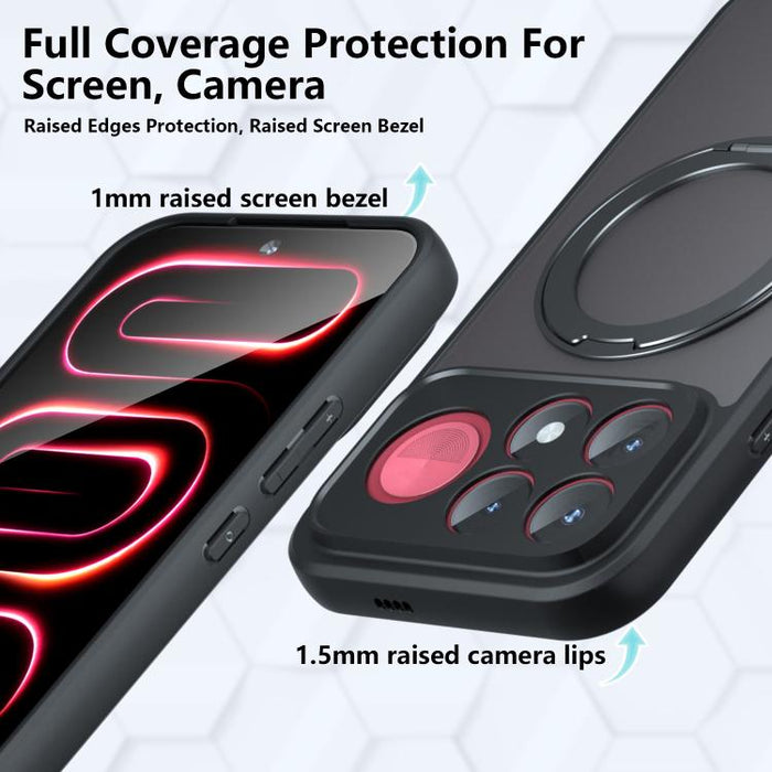 Funda para teléfono híbrida de PC TPU con soporte magnético Armor, For Redmi Turbo 5 Max / Poco X8 Pro Max, For Redmi Note 15 Pro+ 5G Global