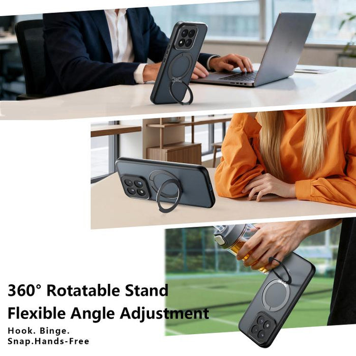 Funda para teléfono híbrida de PC TPU con soporte magnético Armor, For Xiaomi 17 Max 5G, For Xiaomi 17T Pro 5G, For Xiaomi 17T 5G, For Xiaomi 17 Ultra, For Xiaomi 17 Pro Max, For Xiaomi 15T Pro