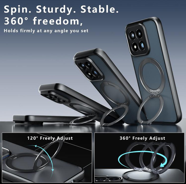 Funda para teléfono híbrida de PC TPU con soporte magnético Armor, For Xiaomi 17 Max 5G, For Xiaomi 17T Pro 5G, For Xiaomi 17T 5G, For Xiaomi 17 Ultra, For Xiaomi 17 Pro Max, For Xiaomi 15T Pro