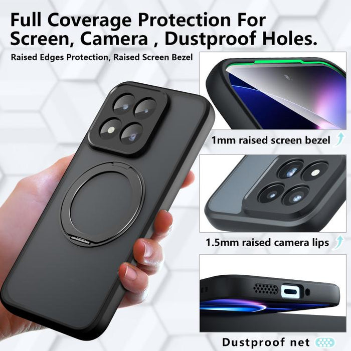 Funda para teléfono híbrida de PC TPU con soporte magnético Armor, For Xiaomi 17 Max 5G, For Xiaomi 17T Pro 5G, For Xiaomi 17T 5G, For Xiaomi 17 Ultra, For Xiaomi 17 Pro Max, For Xiaomi 15T Pro