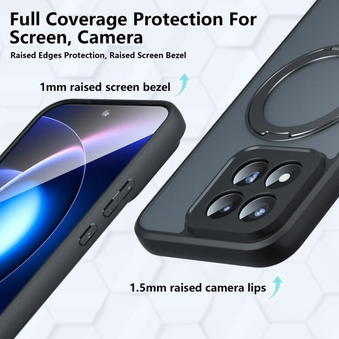 Funda para teléfono híbrida de PC TPU con soporte magnético Armor, For Xiaomi 17 Max 5G, For Xiaomi 17T Pro 5G, For Xiaomi 17T 5G, For Xiaomi 17 Ultra, For Xiaomi 17 Pro Max, For Xiaomi 15T Pro