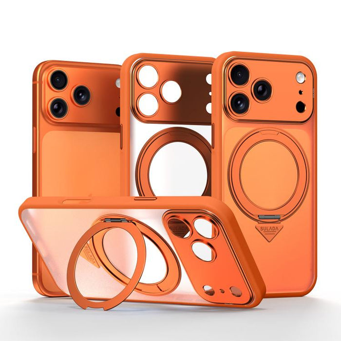 SULADA se transforma en una funda para teléfono 17 Pro semitransparente mate con soporte magnético giratorio., For iPhone 17 Pro Max, For iPhone 17 Pro, For iPhone 16 Pro Max, For iPhone 16 Pro
