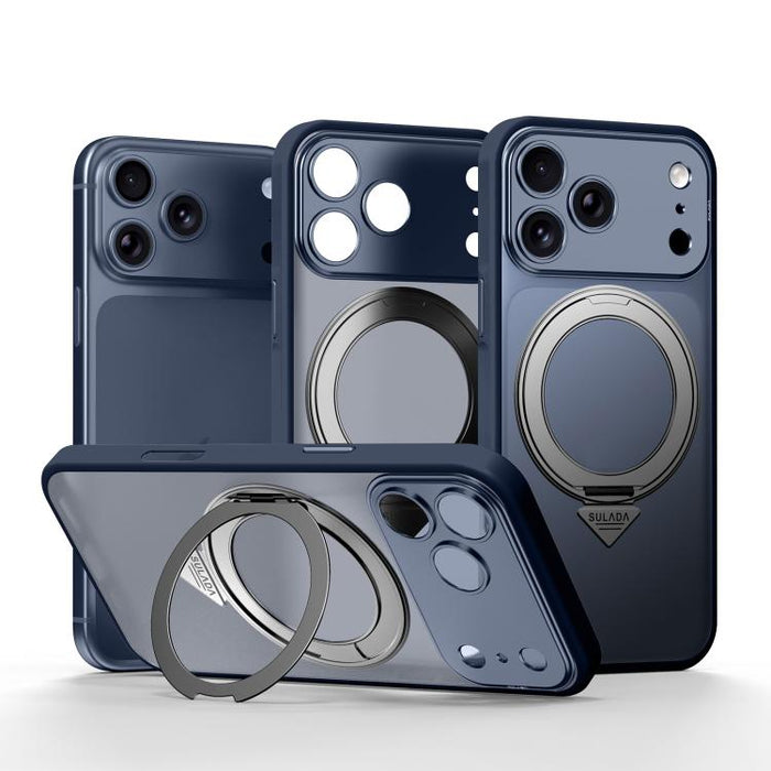 SULADA se transforma en una funda para teléfono 17 Pro semitransparente mate con soporte magnético giratorio., For iPhone 17 Pro Max, For iPhone 17 Pro, For iPhone 16 Pro Max, For iPhone 16 Pro