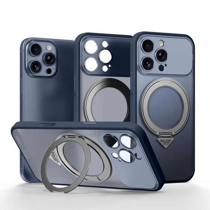SULADA se transforma en una funda para teléfono 17 Pro semitransparente mate con soporte magnético giratorio., For iPhone 17 Pro Max, For iPhone 17 Pro, For iPhone 16 Pro Max, For iPhone 16 Pro