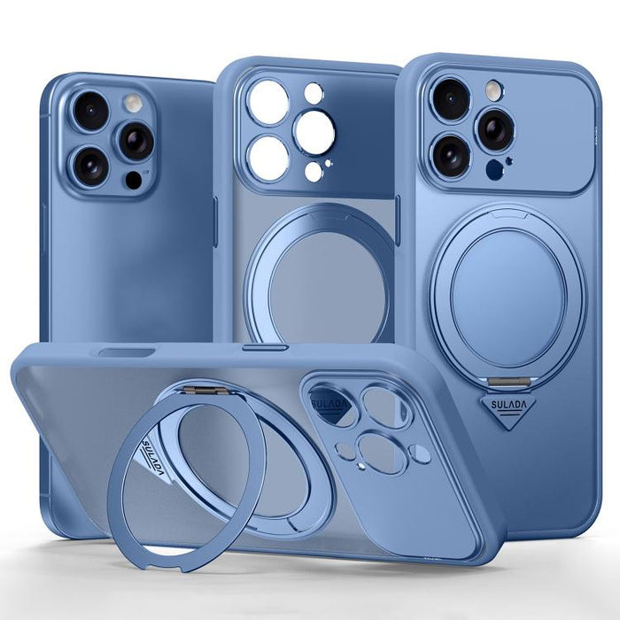 SULADA se transforma en una funda para teléfono 17 Pro semitransparente mate con soporte magnético giratorio., For iPhone 17 Pro Max, For iPhone 17 Pro, For iPhone 16 Pro Max, For iPhone 16 Pro