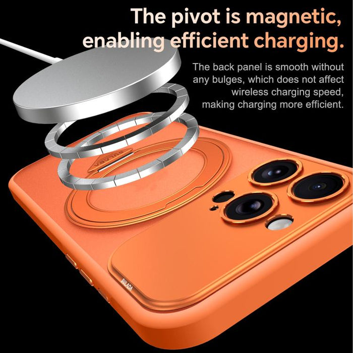 SULADA se transforma en una funda para teléfono 17 Pro semitransparente mate con soporte magnético giratorio., For iPhone 17 Pro Max, For iPhone 17 Pro, For iPhone 16 Pro Max, For iPhone 16 Pro