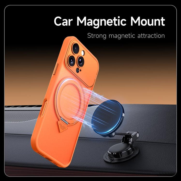 SULADA se transforma en una funda para teléfono 17 Pro semitransparente mate con soporte magnético giratorio., For iPhone 17 Pro Max, For iPhone 17 Pro, For iPhone 16 Pro Max, For iPhone 16 Pro