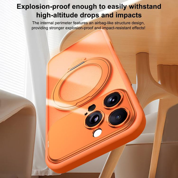 SULADA se transforma en una funda para teléfono 17 Pro semitransparente mate con soporte magnético giratorio., For iPhone 17 Pro Max, For iPhone 17 Pro, For iPhone 16 Pro Max, For iPhone 16 Pro
