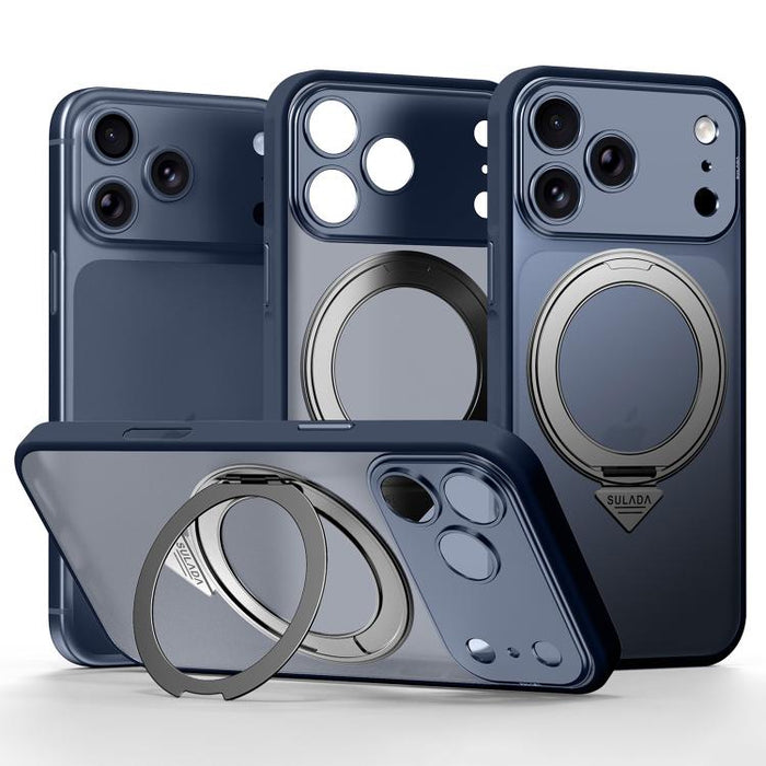 SULADA se transforma en una funda para teléfono 17 Pro semitransparente mate con soporte magnético giratorio., For iPhone 17 Pro Max, For iPhone 17 Pro, For iPhone 16 Pro Max, For iPhone 16 Pro