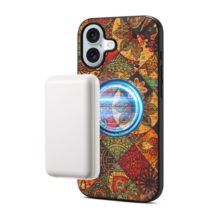 Funda magnética para teléfono Denior A07 de la serie Lenguaje de las Flores, de piel vegana, For iPhone 17 Pro Max, For iPhone 17 Pro, For iPhone 17, For iPhone Air