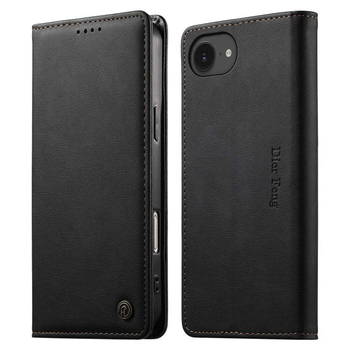 Funda para teléfono Dierfeng de cuero vegano con cierre magnético y protección RFID., For iPhone 17e / 16e, For iPhone 17 Pro Max, For iPhone 17 Pro, For iPhone 17, For iPhone Air, For iPhone 16 Pro Max, For iPhone 16 Pro, For iPhone 16 Plus           ...