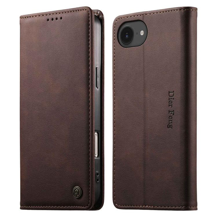 Funda para teléfono Dierfeng de cuero vegano con cierre magnético y protección RFID., For iPhone 17e / 16e, For iPhone 17 Pro Max, For iPhone 17 Pro, For iPhone 17, For iPhone Air, For iPhone 16 Pro Max, For iPhone 16 Pro, For iPhone 16 Plus           ...