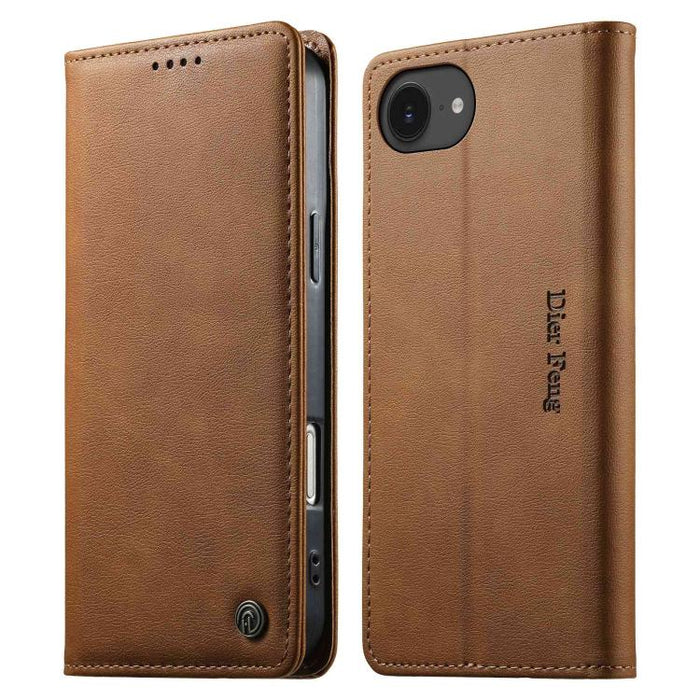 Funda para teléfono Dierfeng de cuero vegano con cierre magnético y protección RFID., For iPhone 17e / 16e, For iPhone 17 Pro Max, For iPhone 17 Pro, For iPhone 17, For iPhone Air, For iPhone 16 Pro Max, For iPhone 16 Pro, For iPhone 16 Plus           ...