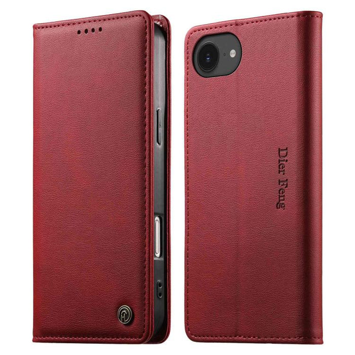 Funda para teléfono Dierfeng de cuero vegano con cierre magnético y protección RFID., For iPhone 17e / 16e, For iPhone 17 Pro Max, For iPhone 17 Pro, For iPhone 17, For iPhone Air, For iPhone 16 Pro Max, For iPhone 16 Pro, For iPhone 16 Plus           ...