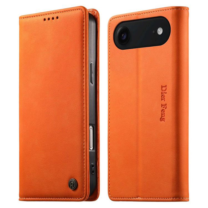 Funda para teléfono Dierfeng de cuero vegano con cierre magnético y protección RFID., For iPhone 17e / 16e, For iPhone 17 Pro Max, For iPhone 17 Pro, For iPhone 17, For iPhone Air, For iPhone 16 Pro Max, For iPhone 16 Pro, For iPhone 16 Plus           ...
