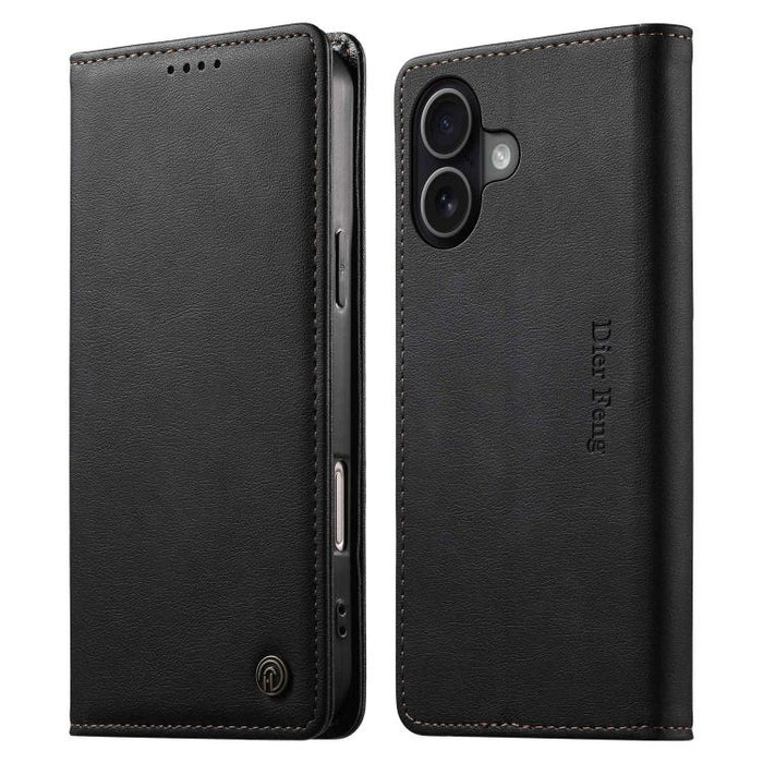 Funda para teléfono Dierfeng de cuero vegano con cierre magnético y protección RFID., For iPhone 17e / 16e, For iPhone 17 Pro Max, For iPhone 17 Pro, For iPhone 17, For iPhone Air, For iPhone 16 Pro Max, For iPhone 16 Pro, For iPhone 16 Plus           ...