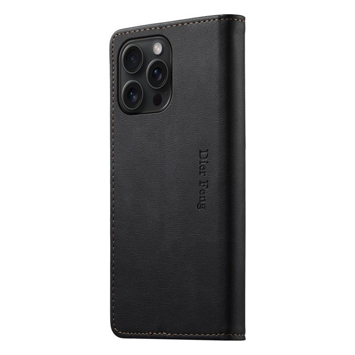 Funda para teléfono Dierfeng de cuero vegano con cierre magnético y protección RFID., For iPhone 14 Pro Max, For iPhone SE 2022 / SE 2020 / 7 / 8, For iPhone 13 Pro Max, For iPhone 13 Pro, For iPhone 13 mini, For iPhone 12 / 12 Pro, For iPhone 12 Pro M...