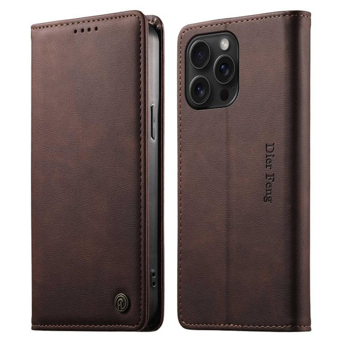 Funda para teléfono Dierfeng de cuero vegano con cierre magnético y protección RFID., For iPhone 14 Pro Max, For iPhone SE 2022 / SE 2020 / 7 / 8, For iPhone 13 Pro Max, For iPhone 13 Pro, For iPhone 13 mini, For iPhone 12 / 12 Pro, For iPhone 12 Pro M...