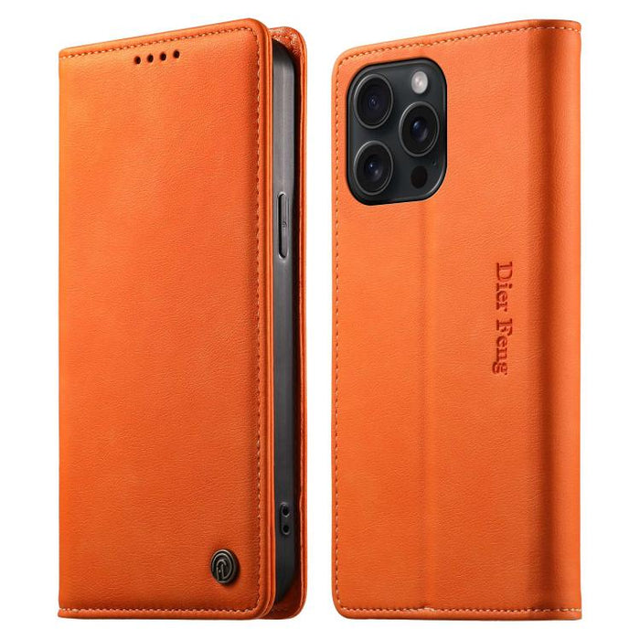 Funda para teléfono Dierfeng de cuero vegano con cierre magnético y protección RFID., For iPhone 14 Pro Max, For iPhone SE 2022 / SE 2020 / 7 / 8, For iPhone 13 Pro Max, For iPhone 13 Pro, For iPhone 13 mini, For iPhone 12 / 12 Pro, For iPhone 12 Pro M...