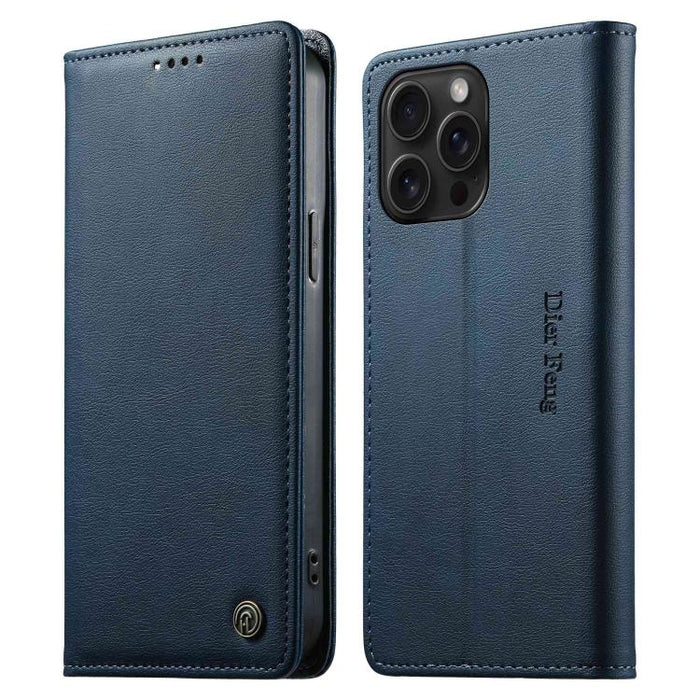 Funda para teléfono Dierfeng de cuero vegano con cierre magnético y protección RFID., For iPhone 14 Pro Max, For iPhone SE 2022 / SE 2020 / 7 / 8, For iPhone 13 Pro Max, For iPhone 13 Pro, For iPhone 13 mini, For iPhone 12 / 12 Pro, For iPhone 12 Pro M...