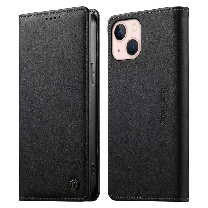 Funda para teléfono Dierfeng de cuero vegano con cierre magnético y protección RFID., For iPhone 14 Pro Max, For iPhone SE 2022 / SE 2020 / 7 / 8, For iPhone 13 Pro Max, For iPhone 13 Pro, For iPhone 13 mini, For iPhone 12 / 12 Pro, For iPhone 12 Pro M...