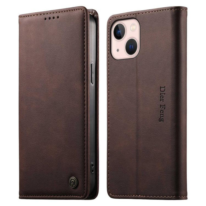 Funda para teléfono Dierfeng de cuero vegano con cierre magnético y protección RFID., For iPhone 14 Pro Max, For iPhone SE 2022 / SE 2020 / 7 / 8, For iPhone 13 Pro Max, For iPhone 13 Pro, For iPhone 13 mini, For iPhone 12 / 12 Pro, For iPhone 12 Pro M...