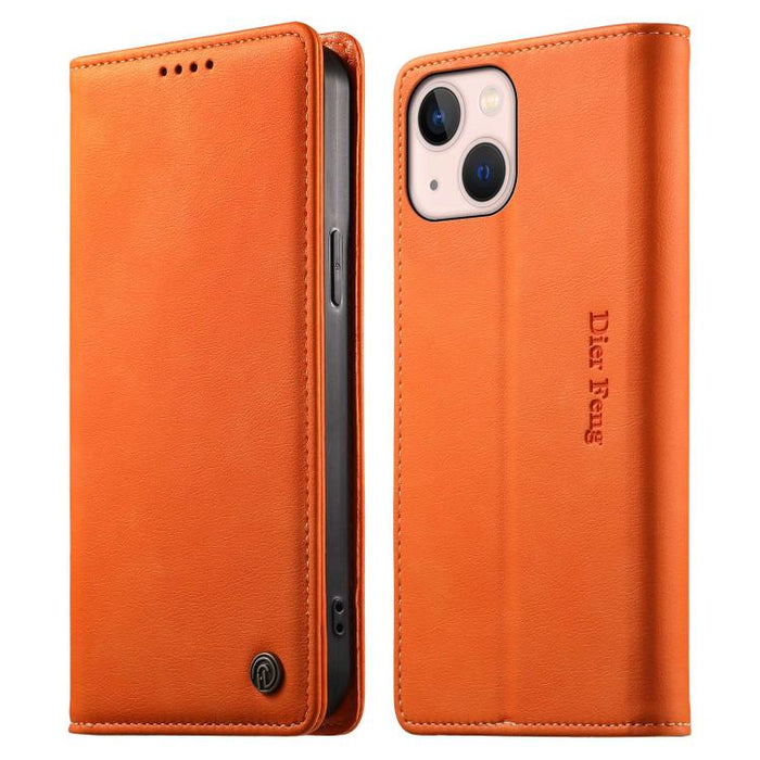 Funda para teléfono Dierfeng de cuero vegano con cierre magnético y protección RFID., For iPhone 14 Pro Max, For iPhone SE 2022 / SE 2020 / 7 / 8, For iPhone 13 Pro Max, For iPhone 13 Pro, For iPhone 13 mini, For iPhone 12 / 12 Pro, For iPhone 12 Pro M...