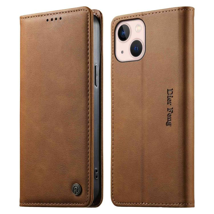 Funda para teléfono Dierfeng de cuero vegano con cierre magnético y protección RFID., For iPhone 14 Pro Max, For iPhone SE 2022 / SE 2020 / 7 / 8, For iPhone 13 Pro Max, For iPhone 13 Pro, For iPhone 13 mini, For iPhone 12 / 12 Pro, For iPhone 12 Pro M...