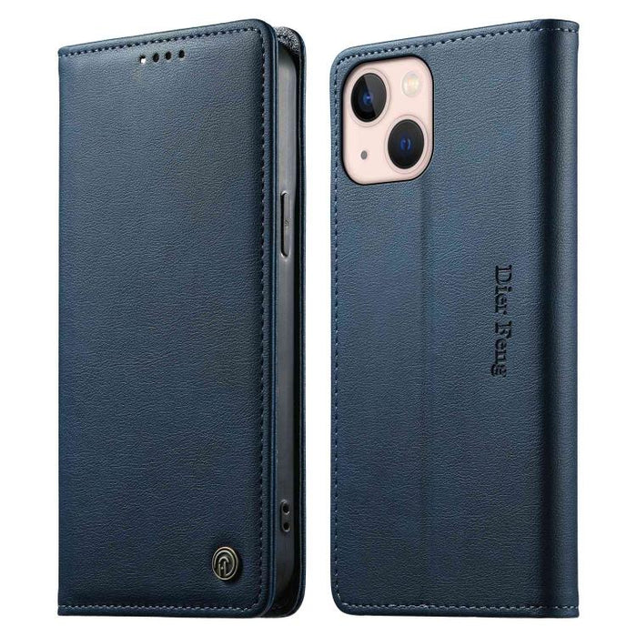 Funda para teléfono Dierfeng de cuero vegano con cierre magnético y protección RFID., For iPhone 14 Pro Max, For iPhone SE 2022 / SE 2020 / 7 / 8, For iPhone 13 Pro Max, For iPhone 13 Pro, For iPhone 13 mini, For iPhone 12 / 12 Pro, For iPhone 12 Pro M...