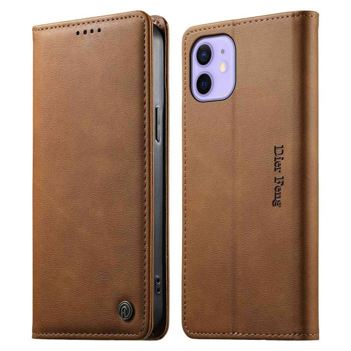 Funda para teléfono Dierfeng de cuero vegano con cierre magnético y protección RFID., For iPhone 14 Pro Max, For iPhone SE 2022 / SE 2020 / 7 / 8, For iPhone 13 Pro Max, For iPhone 13 Pro, For iPhone 13 mini, For iPhone 12 / 12 Pro, For iPhone 12 Pro M...