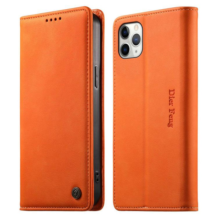 Funda para teléfono Dierfeng de cuero vegano con cierre magnético y protección RFID., For iPhone 14 Pro Max, For iPhone SE 2022 / SE 2020 / 7 / 8, For iPhone 13 Pro Max, For iPhone 13 Pro, For iPhone 13 mini, For iPhone 12 / 12 Pro, For iPhone 12 Pro M...