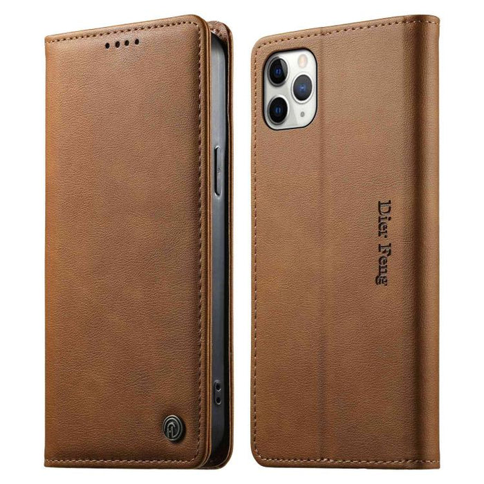 Funda para teléfono Dierfeng de cuero vegano con cierre magnético y protección RFID., For iPhone 14 Pro Max, For iPhone SE 2022 / SE 2020 / 7 / 8, For iPhone 13 Pro Max, For iPhone 13 Pro, For iPhone 13 mini, For iPhone 12 / 12 Pro, For iPhone 12 Pro M...