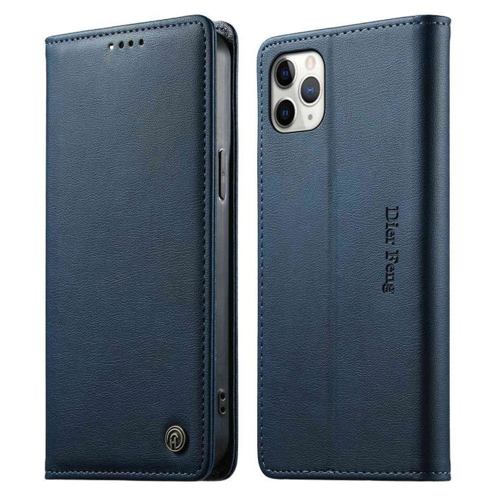Funda para teléfono Dierfeng de cuero vegano con cierre magnético y protección RFID., For iPhone 14 Pro Max, For iPhone SE 2022 / SE 2020 / 7 / 8, For iPhone 13 Pro Max, For iPhone 13 Pro, For iPhone 13 mini, For iPhone 12 / 12 Pro, For iPhone 12 Pro M...