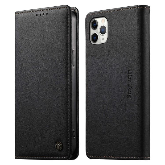 Funda para teléfono Dierfeng de cuero vegano con cierre magnético y protección RFID., For iPhone 14 Pro Max, For iPhone SE 2022 / SE 2020 / 7 / 8, For iPhone 13 Pro Max, For iPhone 13 Pro, For iPhone 13 mini, For iPhone 12 / 12 Pro, For iPhone 12 Pro M...