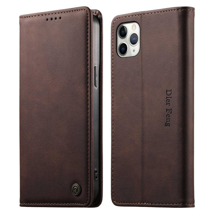 Funda para teléfono Dierfeng de cuero vegano con cierre magnético y protección RFID., For iPhone 14 Pro Max, For iPhone SE 2022 / SE 2020 / 7 / 8, For iPhone 13 Pro Max, For iPhone 13 Pro, For iPhone 13 mini, For iPhone 12 / 12 Pro, For iPhone 12 Pro M...