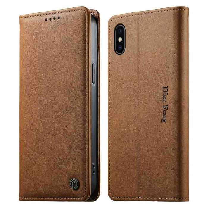 Funda para teléfono Dierfeng de cuero vegano con cierre magnético y protección RFID., For iPhone 14 Pro Max, For iPhone SE 2022 / SE 2020 / 7 / 8, For iPhone 13 Pro Max, For iPhone 13 Pro, For iPhone 13 mini, For iPhone 12 / 12 Pro, For iPhone 12 Pro M...
