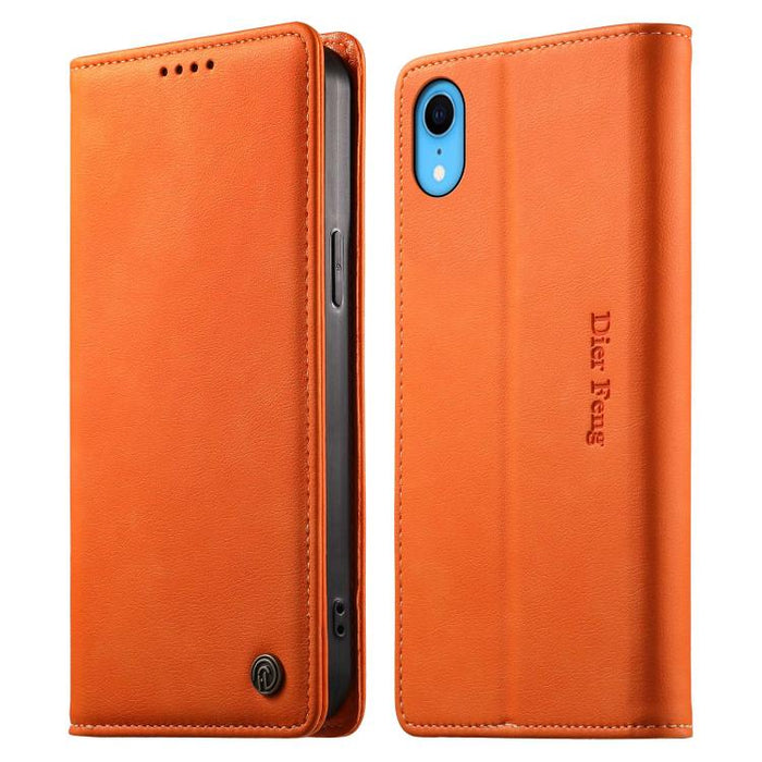 Funda para teléfono Dierfeng de cuero vegano con cierre magnético y protección RFID., For iPhone 14 Pro Max, For iPhone SE 2022 / SE 2020 / 7 / 8, For iPhone 13 Pro Max, For iPhone 13 Pro, For iPhone 13 mini, For iPhone 12 / 12 Pro, For iPhone 12 Pro M...