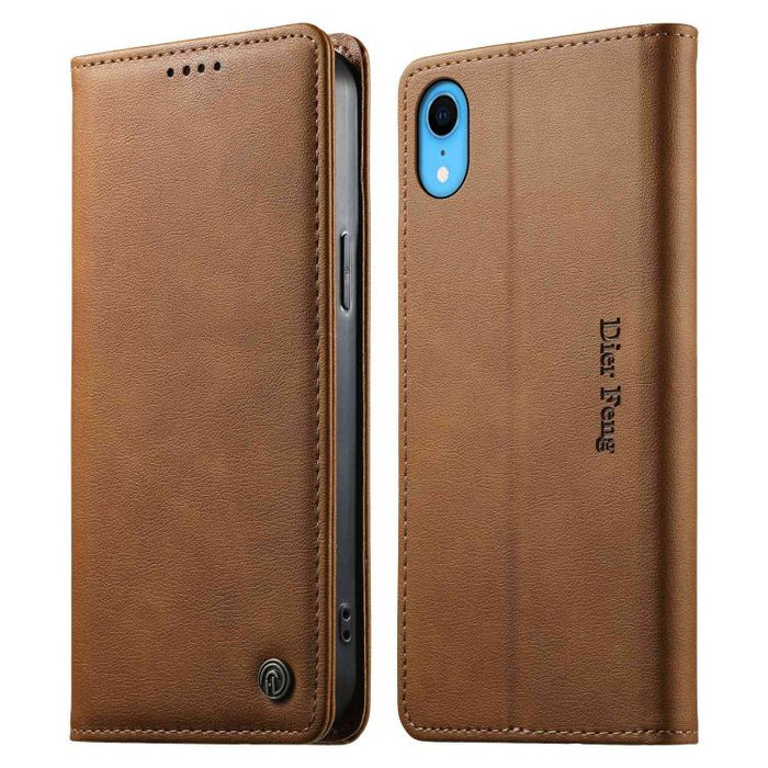 Funda para teléfono Dierfeng de cuero vegano con cierre magnético y protección RFID., For iPhone 14 Pro Max, For iPhone SE 2022 / SE 2020 / 7 / 8, For iPhone 13 Pro Max, For iPhone 13 Pro, For iPhone 13 mini, For iPhone 12 / 12 Pro, For iPhone 12 Pro M...
