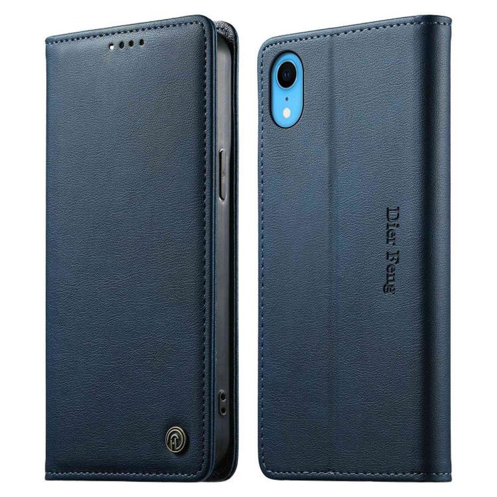 Funda para teléfono Dierfeng de cuero vegano con cierre magnético y protección RFID., For iPhone 14 Pro Max, For iPhone SE 2022 / SE 2020 / 7 / 8, For iPhone 13 Pro Max, For iPhone 13 Pro, For iPhone 13 mini, For iPhone 12 / 12 Pro, For iPhone 12 Pro M...