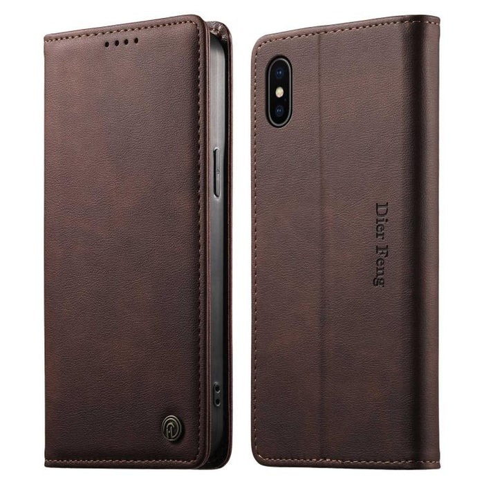 Funda para teléfono Dierfeng de cuero vegano con cierre magnético y protección RFID., For iPhone 14 Pro Max, For iPhone SE 2022 / SE 2020 / 7 / 8, For iPhone 13 Pro Max, For iPhone 13 Pro, For iPhone 13 mini, For iPhone 12 / 12 Pro, For iPhone 12 Pro M...