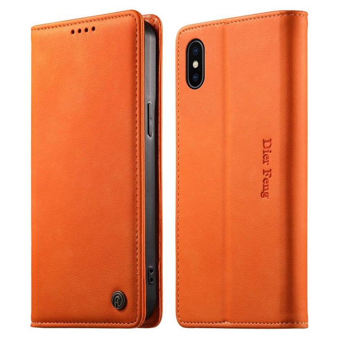 Funda para teléfono Dierfeng de cuero vegano con cierre magnético y protección RFID., For iPhone 14 Pro Max, For iPhone SE 2022 / SE 2020 / 7 / 8, For iPhone 13 Pro Max, For iPhone 13 Pro, For iPhone 13 mini, For iPhone 12 / 12 Pro, For iPhone 12 Pro M...