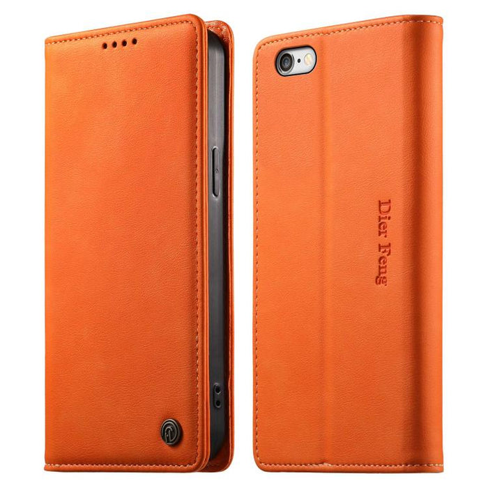 Funda para teléfono Dierfeng de cuero vegano con cierre magnético y protección RFID., For iPhone 14 Pro Max, For iPhone SE 2022 / SE 2020 / 7 / 8, For iPhone 13 Pro Max, For iPhone 13 Pro, For iPhone 13 mini, For iPhone 12 / 12 Pro, For iPhone 12 Pro M...